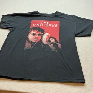 The Lost Boys Graphic T-Shirt Movie Poster Print Black Large Casual Tee